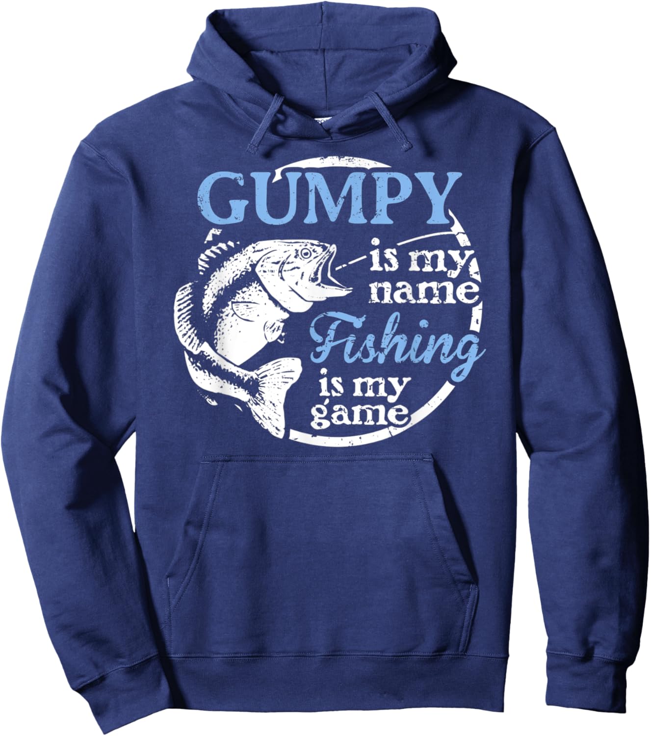 Gumpy Fishing Shirt Fathers Day Gift from Son Hoodie - Hoodie | Navy