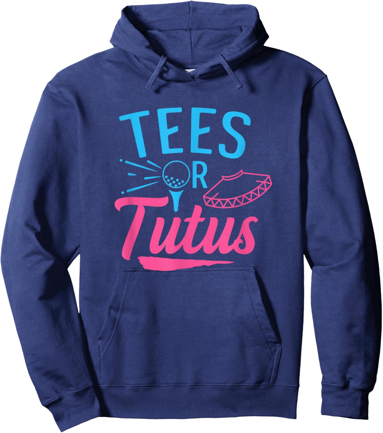 Gender Reveal Golf Design for a Golfing Family Hoodie - Hoodie | Navy