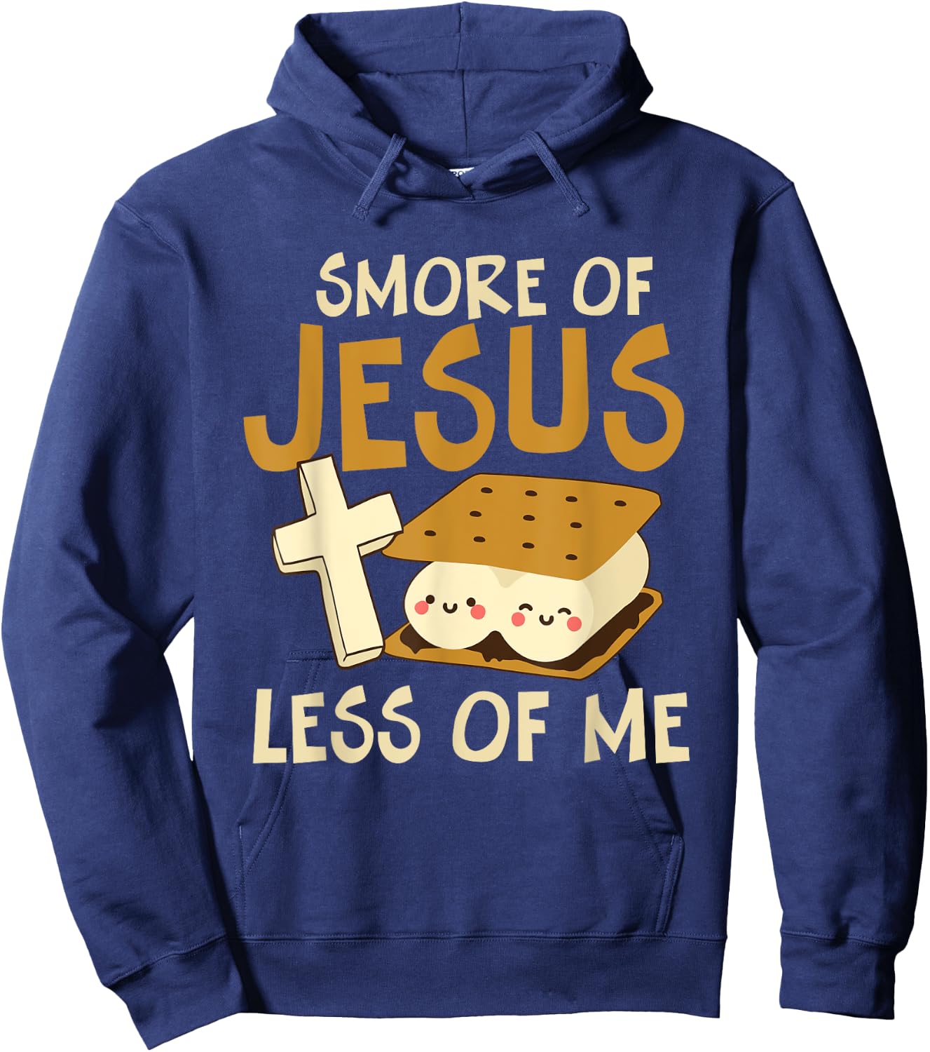 Smore of Jesus Less of Me Holy Cross Religious Camper Hoodie - Hoodie | Navy