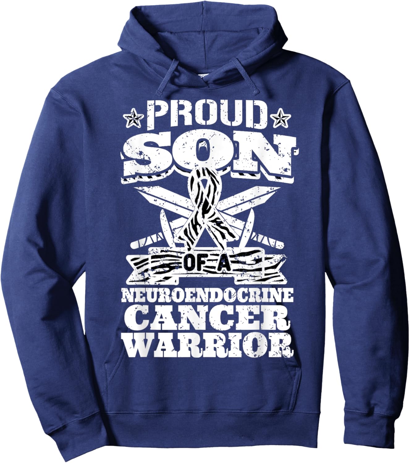 Proud Son Of A Neuroendocrine Cancer Warrior NET Awareness Hoodie - Hoodie | Navy