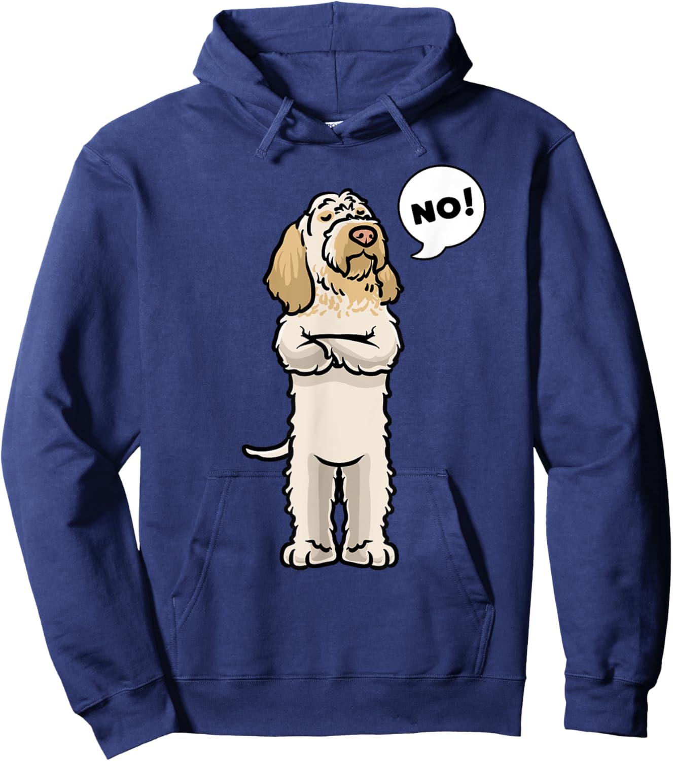 Stubborn Spinone Italiano Dog Hoodie - Hoodie | Navy