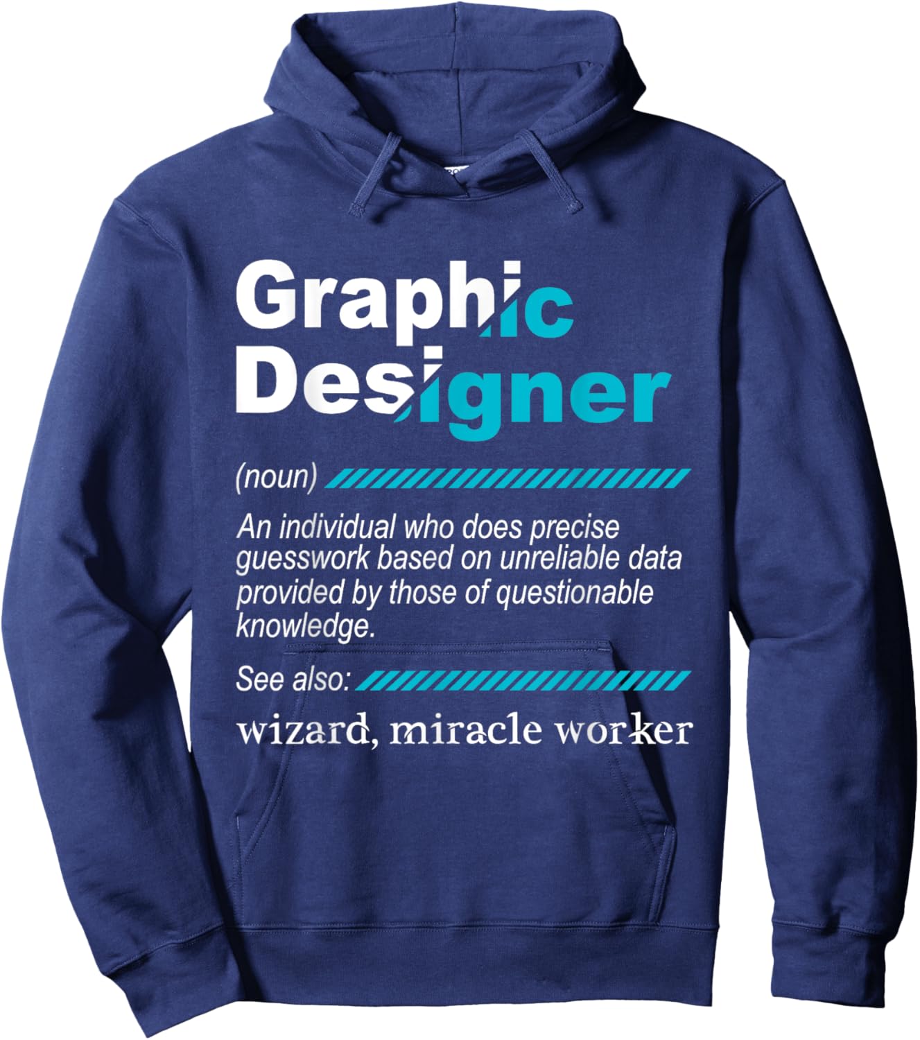 Graphic Designer Shirts Men's Black Cotton Polyester Graphic Designer Hoodie - Hoodie | Navy