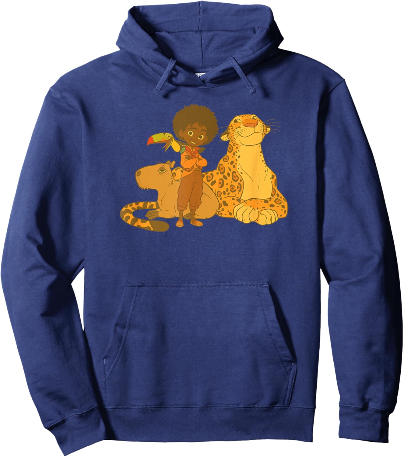 Disney Encanto Antonio Group Shot Animals Poster Hoodie - Hoodie | Navy
