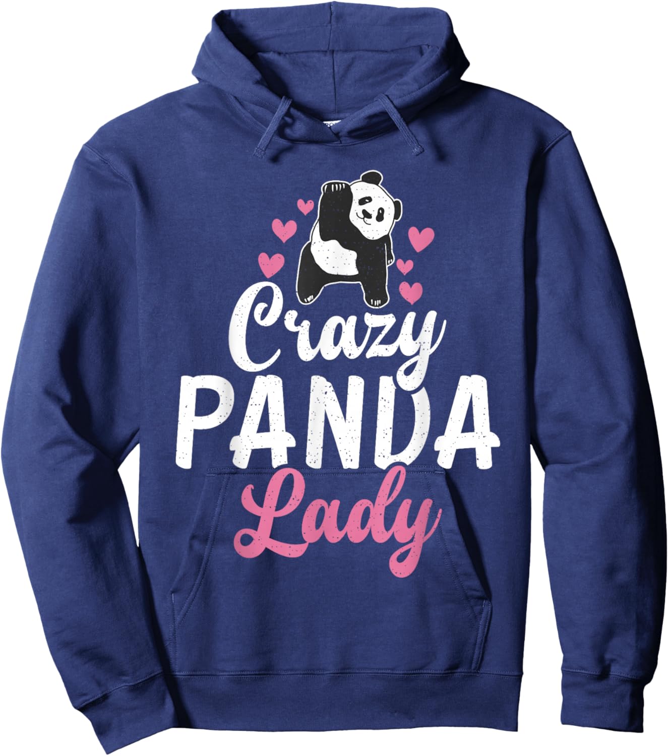 Crazy Panda Lady Panda Bear Lover Hoodie - Hoodie | Navy