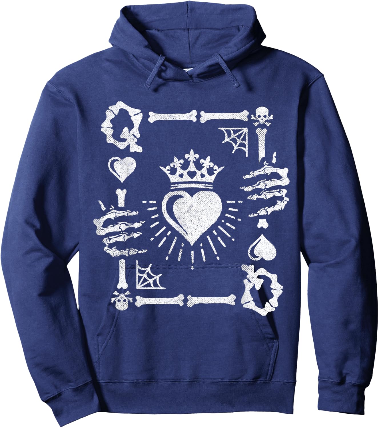 Queen of Hearts Card Costume - Halloween Queen of Hearts Hoodie - Hoodie | Navy
