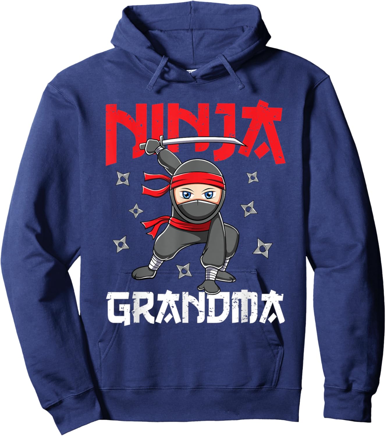 Ninja Grandma Family Matching Ninja Birthday Party Hoodie - Hoodie | Navy