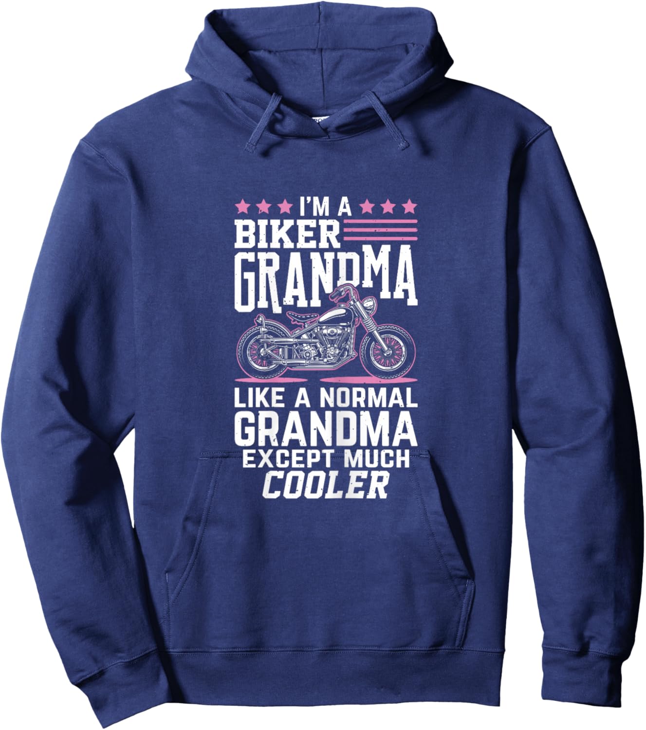Biker Grandma - Motorbike Grandma Biker Grandma Hoodie - Hoodie | Navy