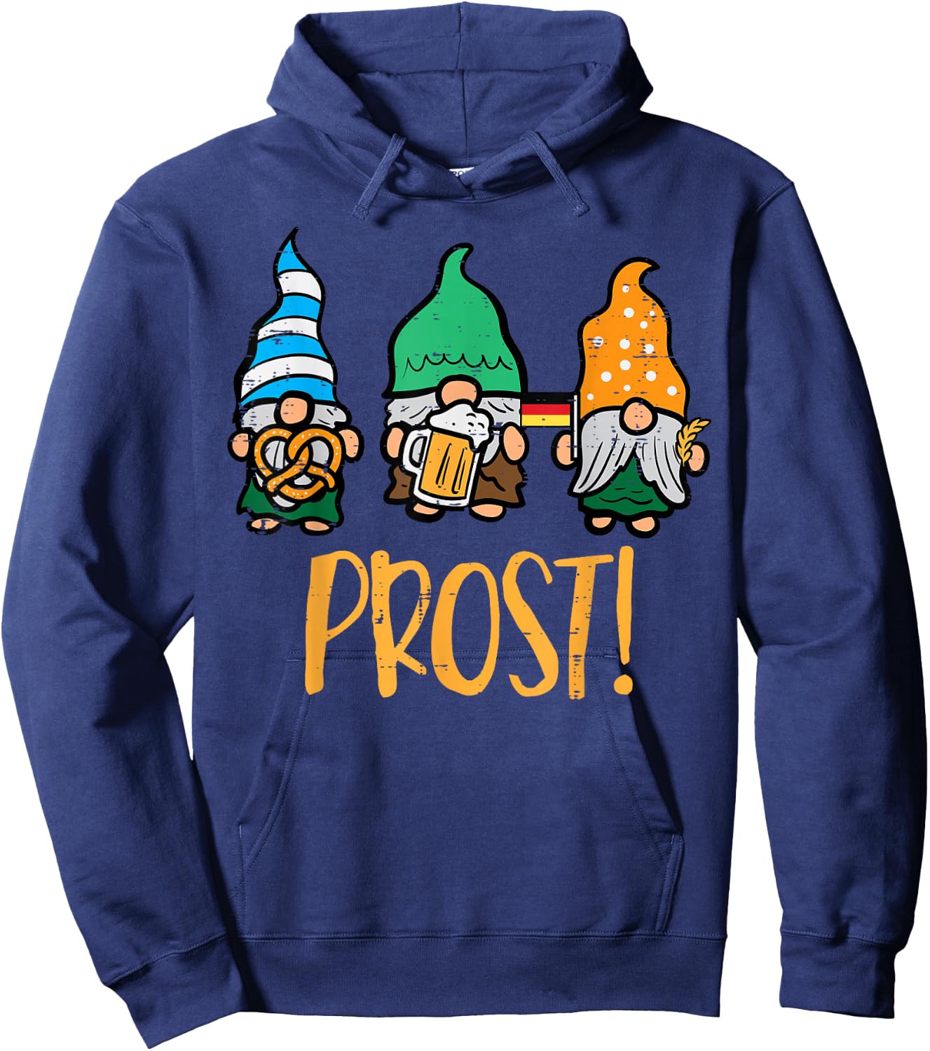 Oktoberfest Gnomes Prost German Bavarian Festival Men Women Hoodie - Hoodie | Navy