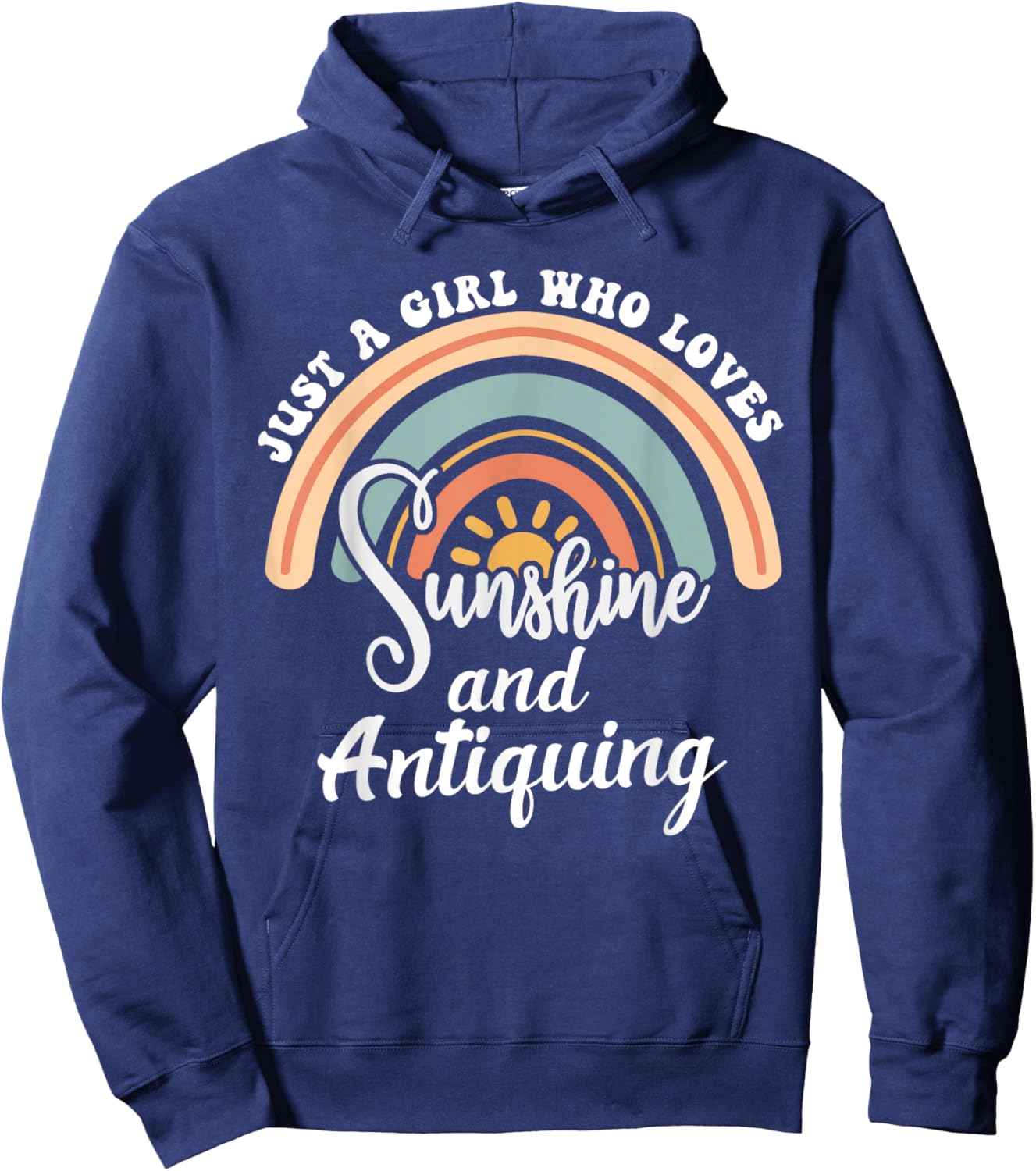 Just a girl who loves sunshine and antiquing Hoodie - Hoodie | Navy