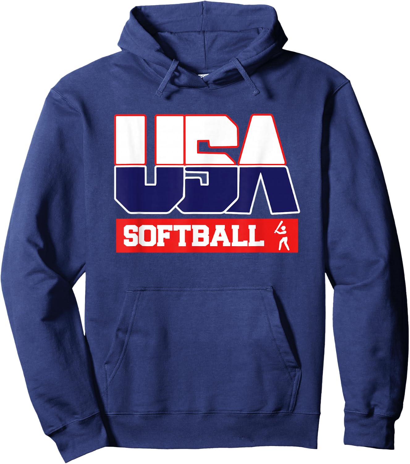 USA Team Softball - Men & Women American Sports Hoodie - Hoodie | Navy