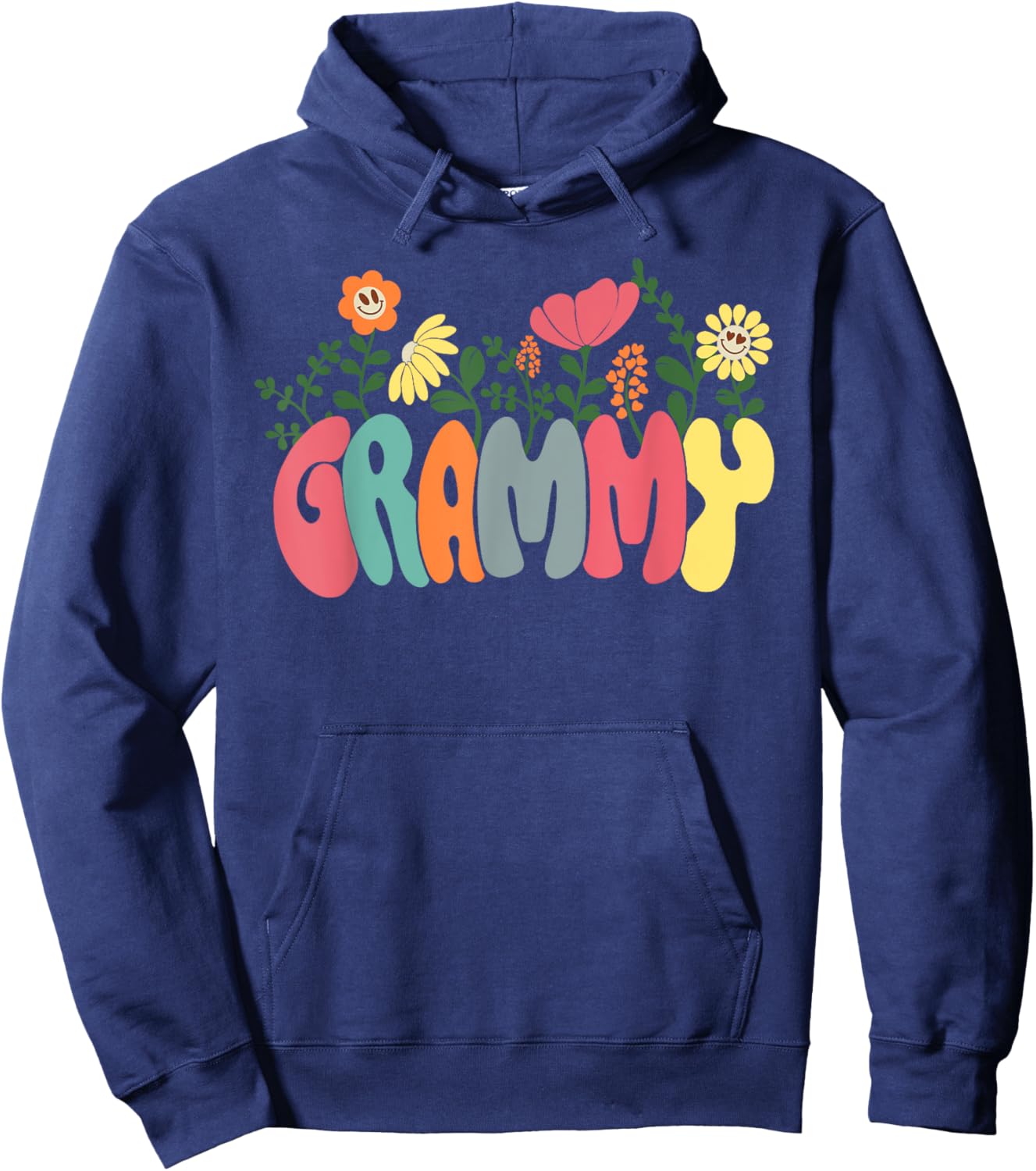 Floral Grammy Cute Grammy Mothers Day Hoodie - Hoodie | Navy