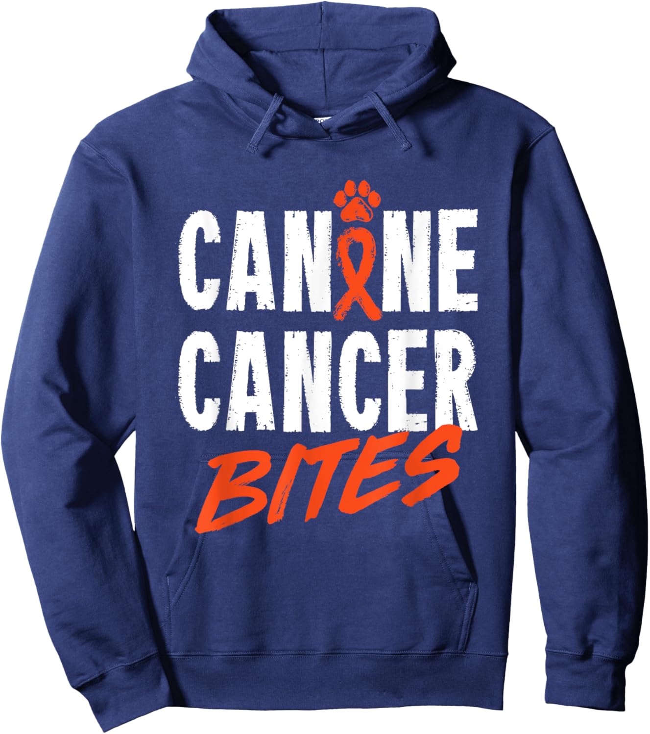 Canine Cancer Bites Dog Pet Carcinoma Support Men Women Hoodie - Hoodie | Navy