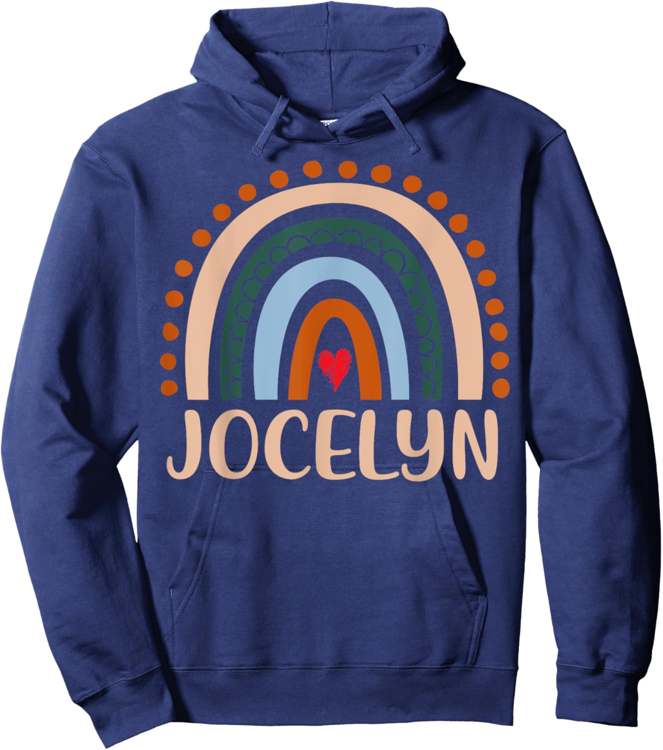 Jocelyn Name Personalized Funny Women Rainbow Jocelyn Hoodie - Hoodie | Navy