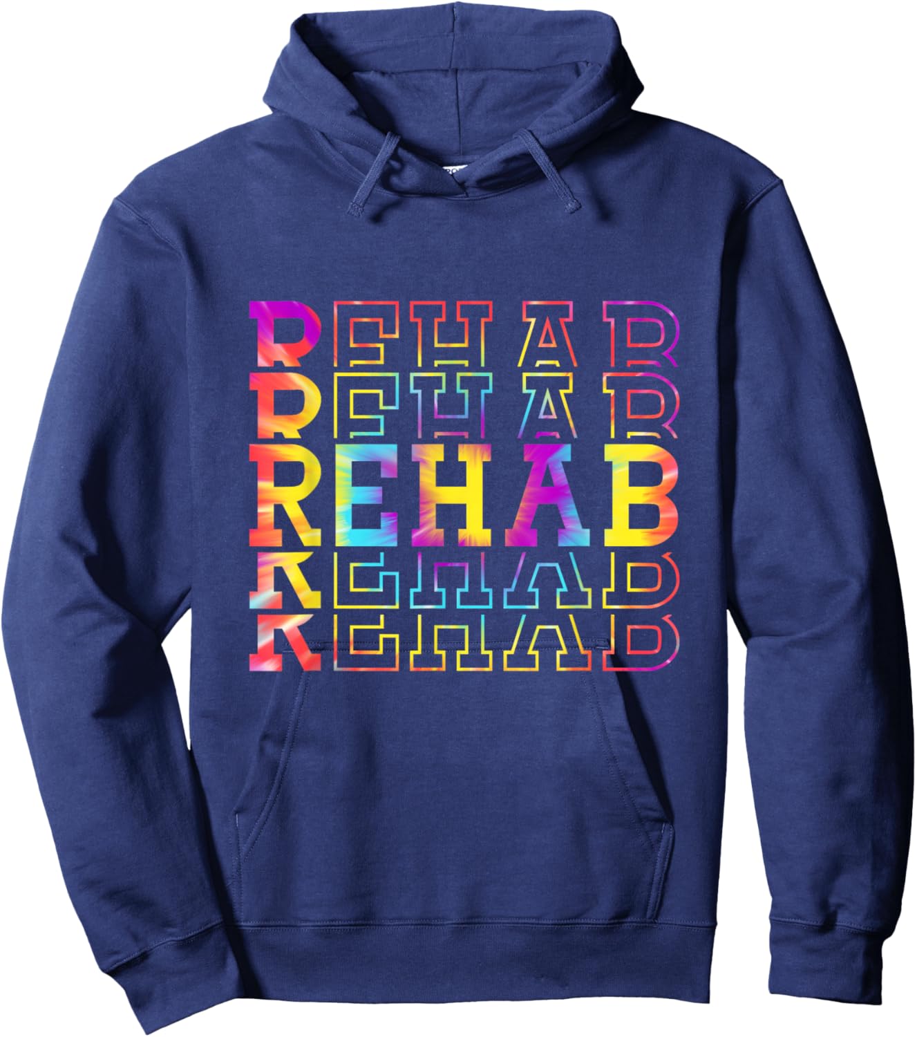 Tie Dye Cute Rehabilitation Nurse Rehab Nursing women girl Hoodie - Hoodie | Navy