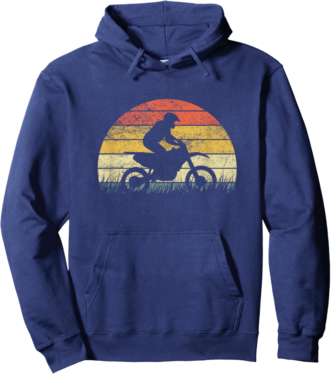 Motocross Bike Vintage Dirtbike MX Racing Retro Dirt Bike Hoodie - Hoodie | Navy