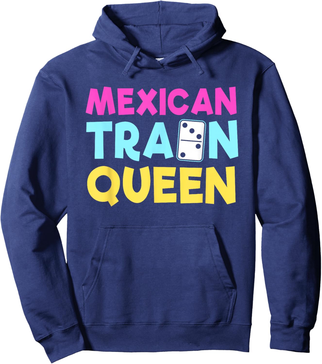 Mexican Train Dominoes Queen Hoodie - Hoodie | Navy