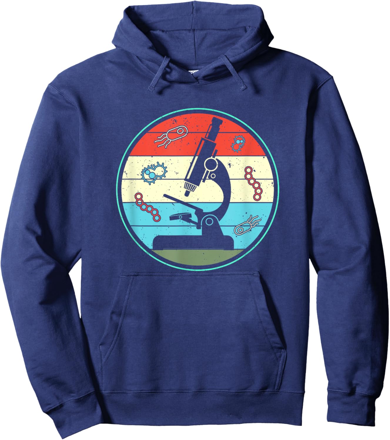Retro Microbiologist Laboratory Microbiology Technicians Hoodie - Hoodie | Navy