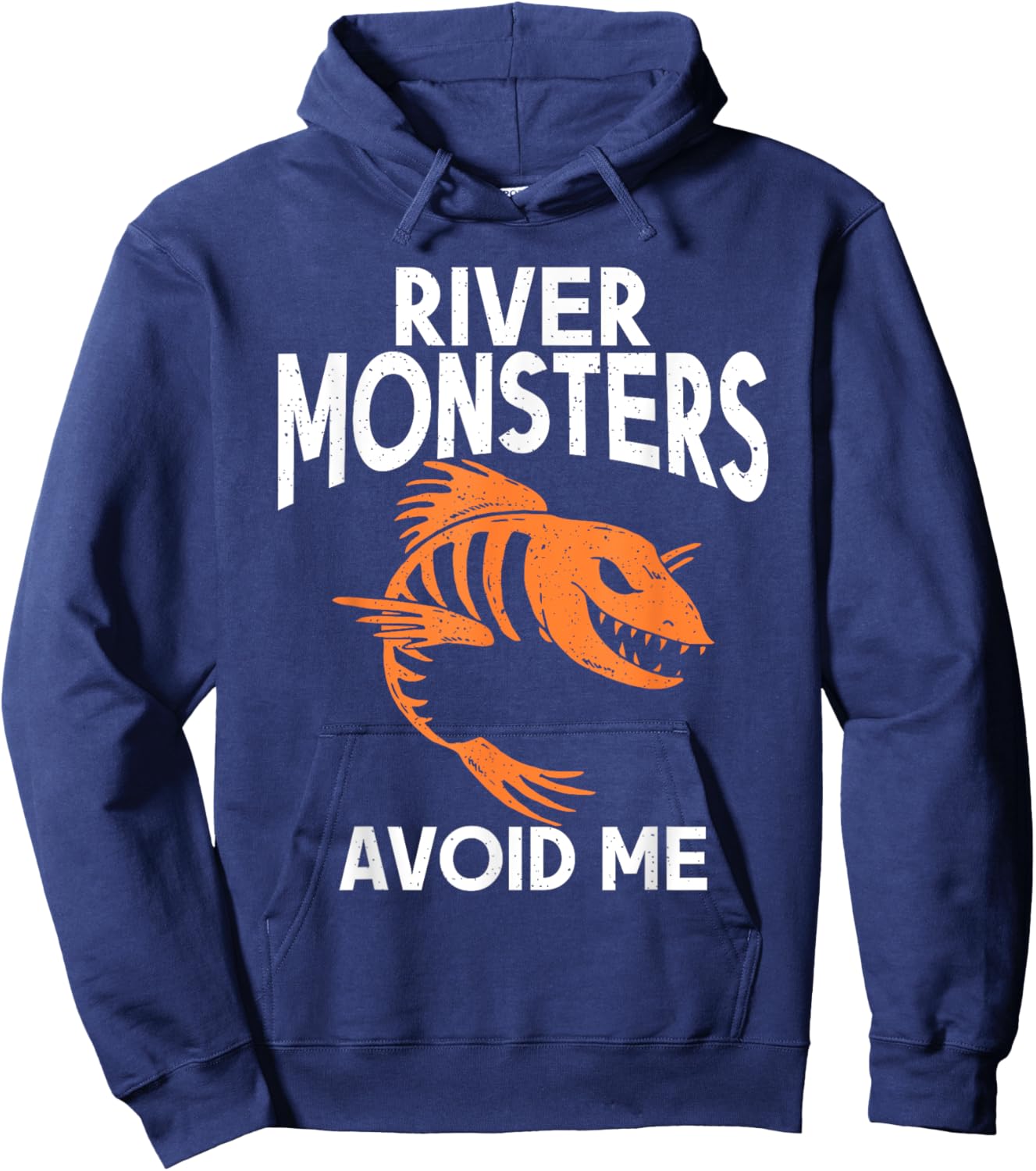 River Monsters Avoid Me Angling Hunting Fishing Hoodie - Hoodie | Navy