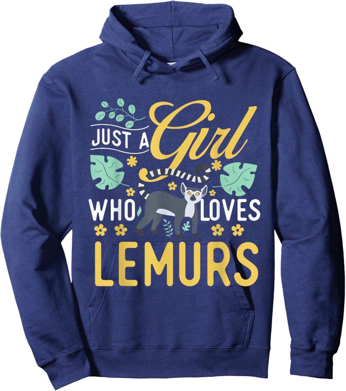 Just A Girl Who Loves Lemurs - Zookeeper Animal Researcher Hoodie - Hoodie | Navy