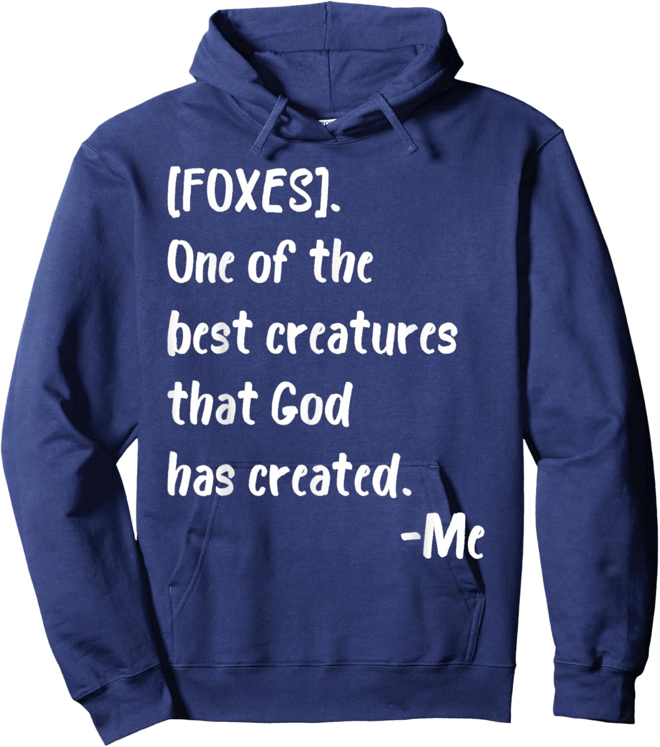 Foxes Lover Cute Religious Fox Saying Funny Definition Hoodie - Hoodie | Navy
