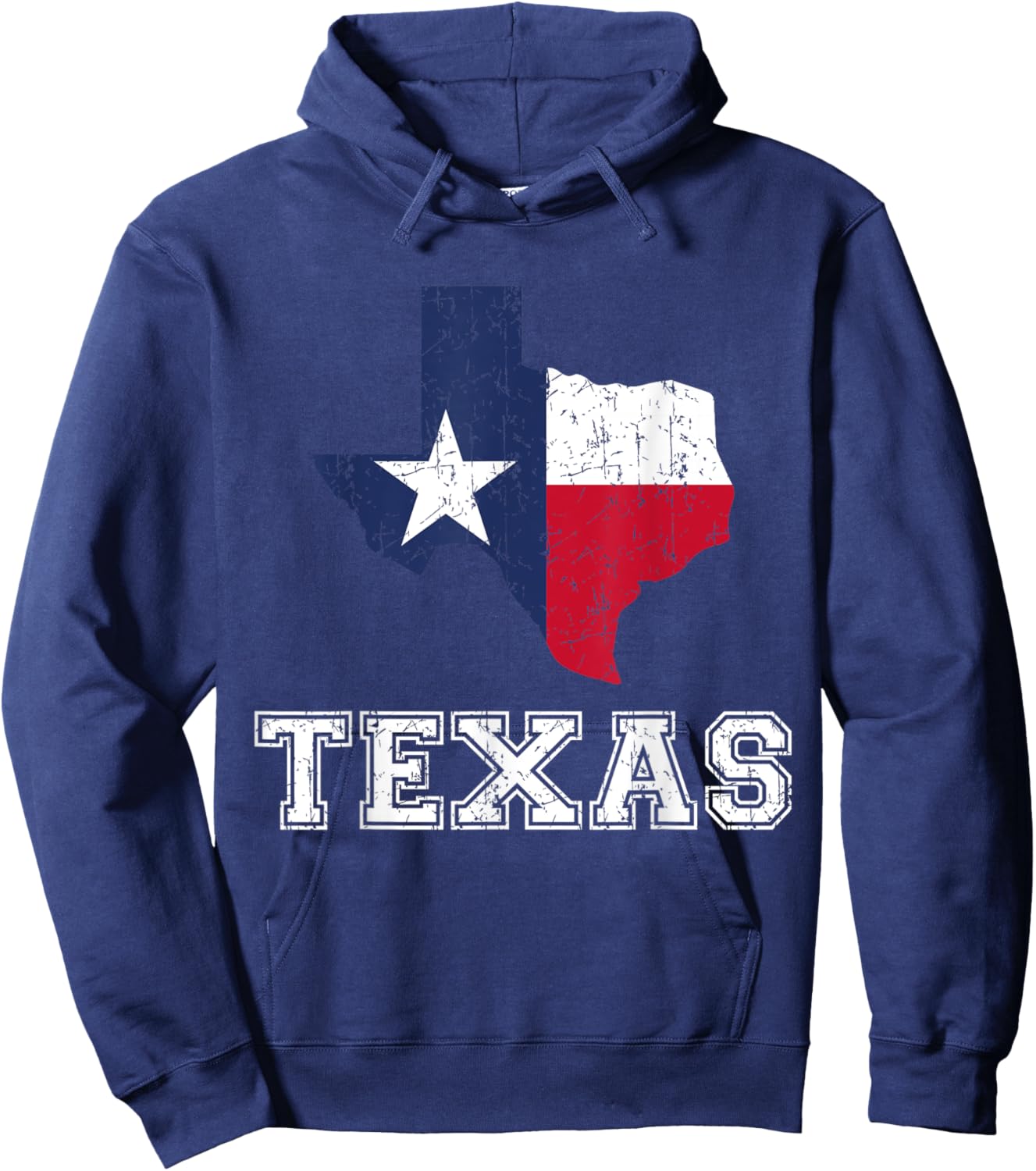 Texas Proud Texan Patriot American USA Flag Vintage Map Hoodie - Hoodie | Navy