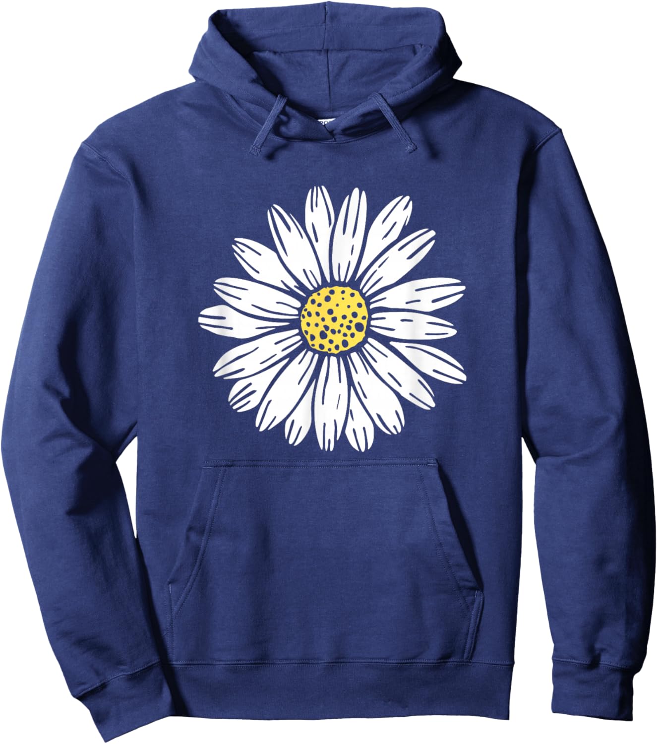 Daisy Flower Design Hoodie - Hoodie | Navy