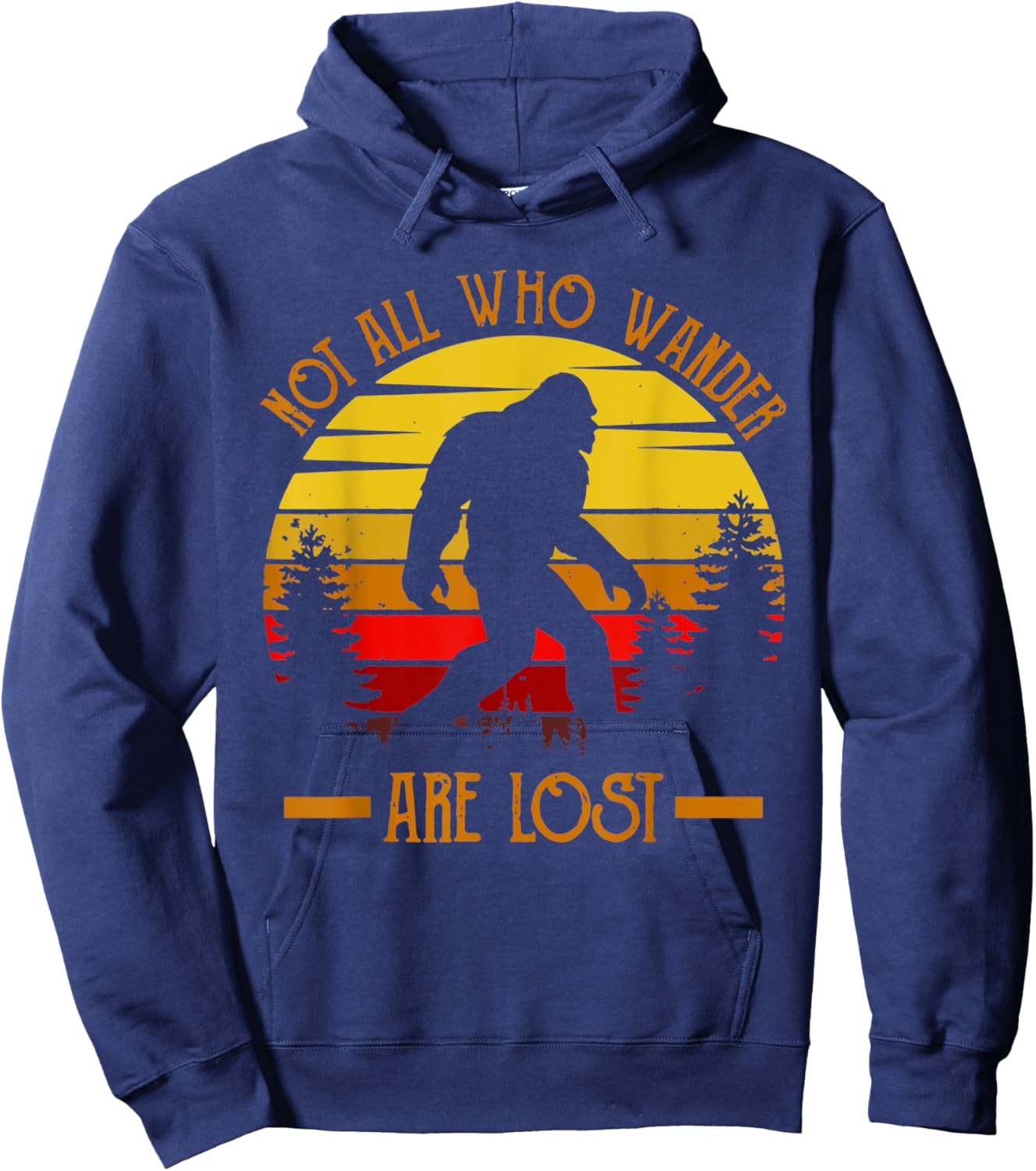Yeti Bigfoot apparel vintage design social distance champion Hoodie - Hoodie | Navy