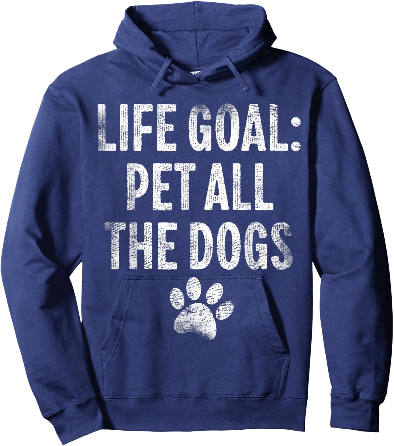 Life Goal Pet All The Dogs Funny Dog Lover Pet Puppy Owner Women Girls Kids Hoodie - Hoodie | Navy
