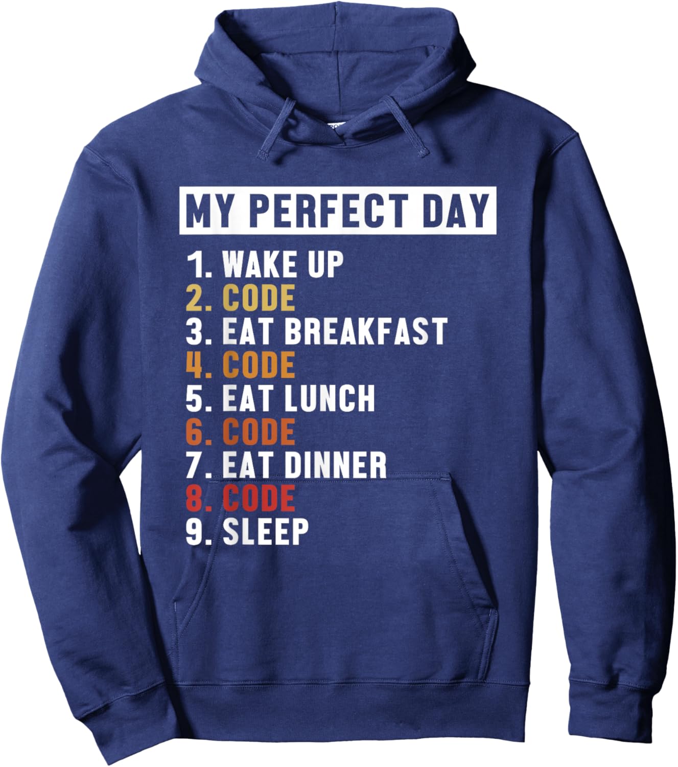 Coding Perfect Day Coder Engineer Software Developer Hoodie - Hoodie | Navy