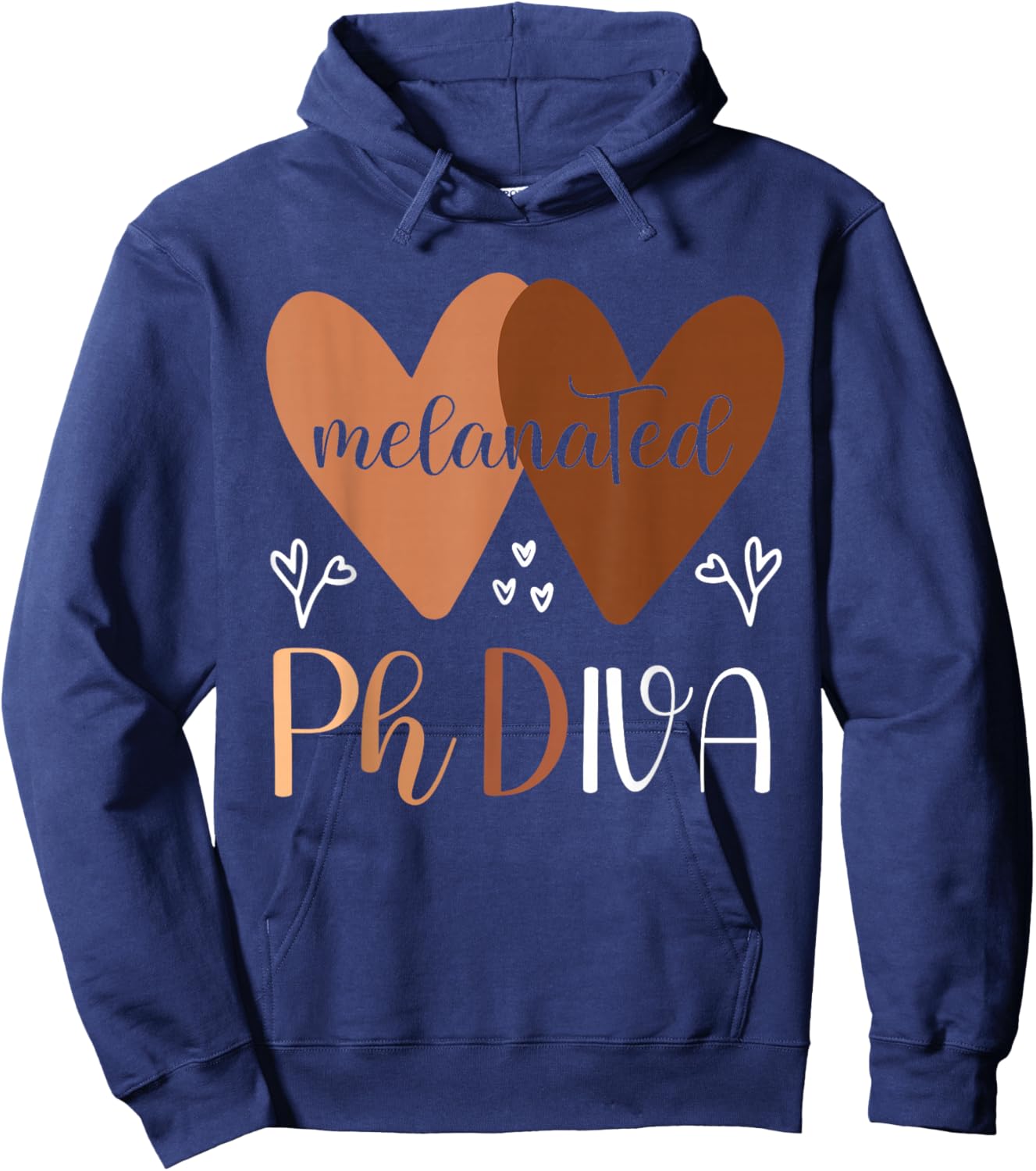 Black PhD Graduation PhDiva Cute Melanated Doctorate Degree Hoodie - Hoodie | Navy