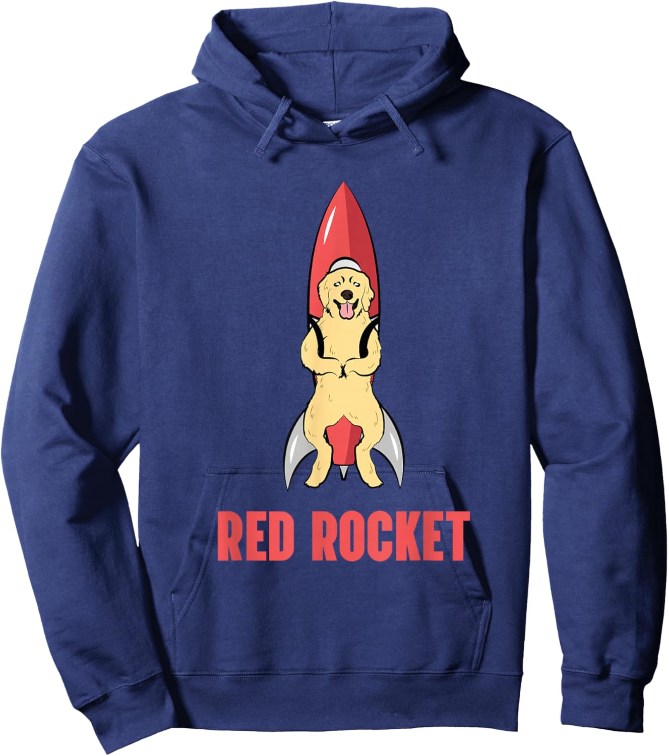 Red Rocket Dog Funny Dank Meme Memes Hoodie - Hoodie | Navy
