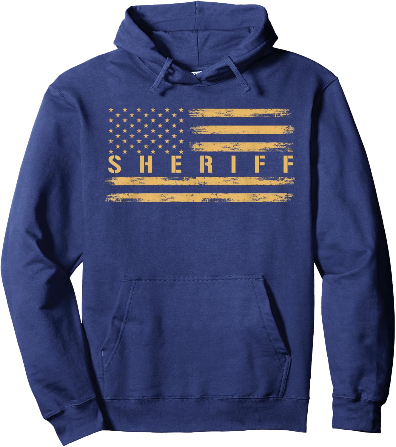Sheriff USA American Flag | Western Police | Officer Hoodie - Hoodie | Navy