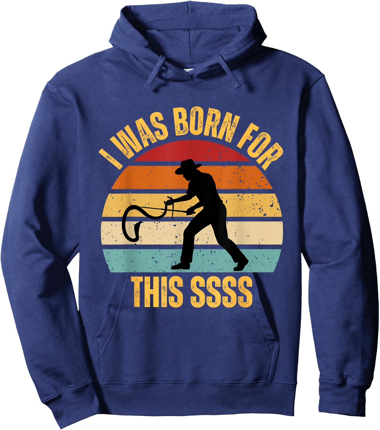 Funny for snake whisperer or snake wrangler and snake hunter Hoodie - Hoodie | Navy