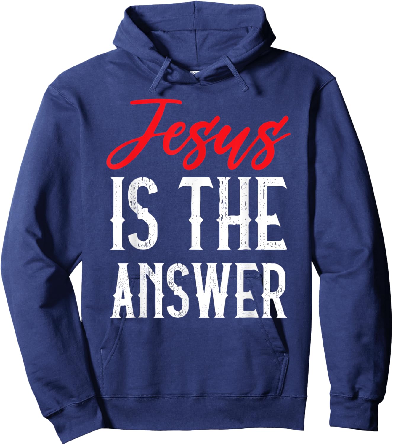 Jesus Is The Answer Christian Faith Hoodie - Hoodie | Navy