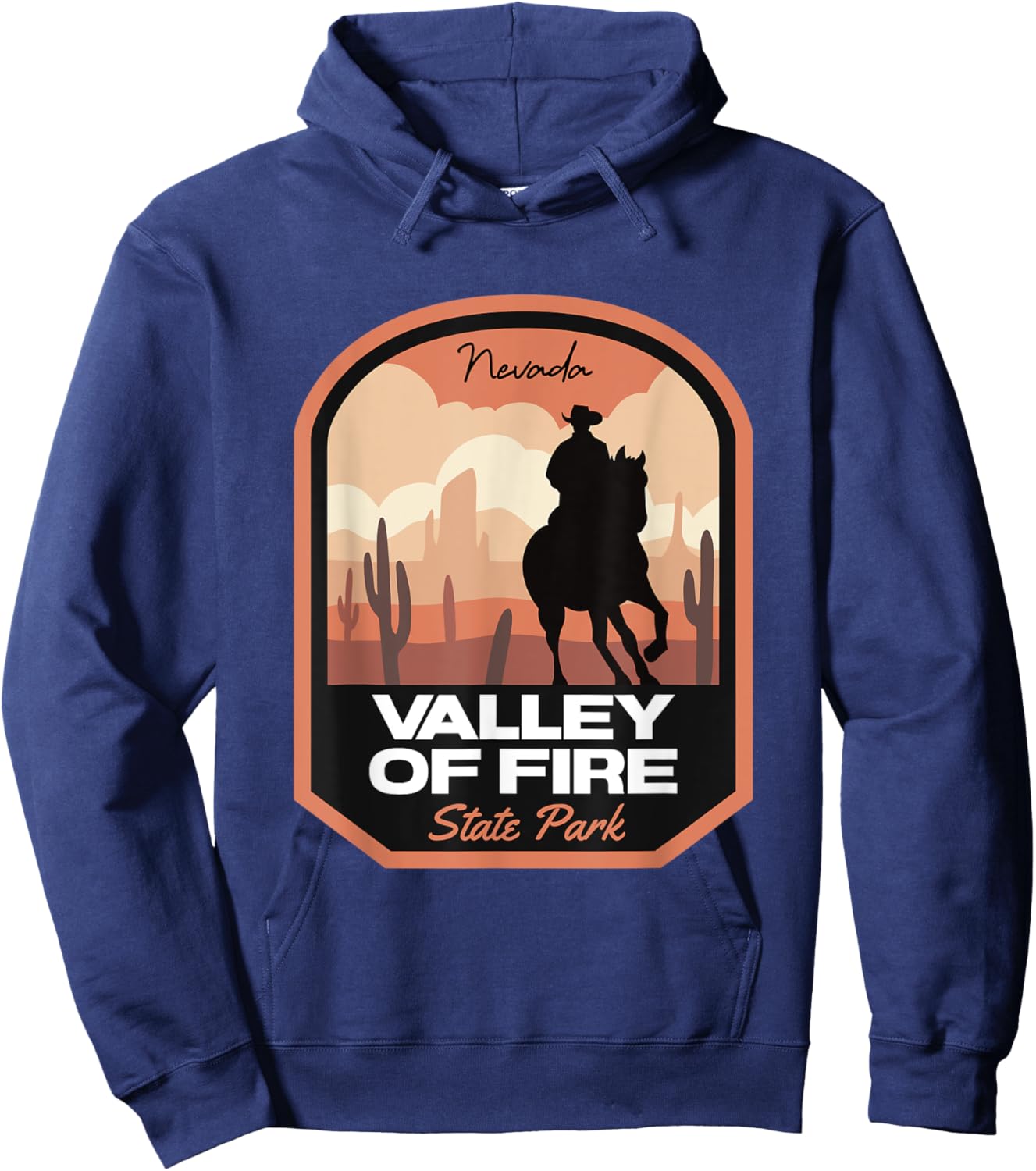 Valley of Fire State Park Desert Cowboy Hoodie - Hoodie | Navy