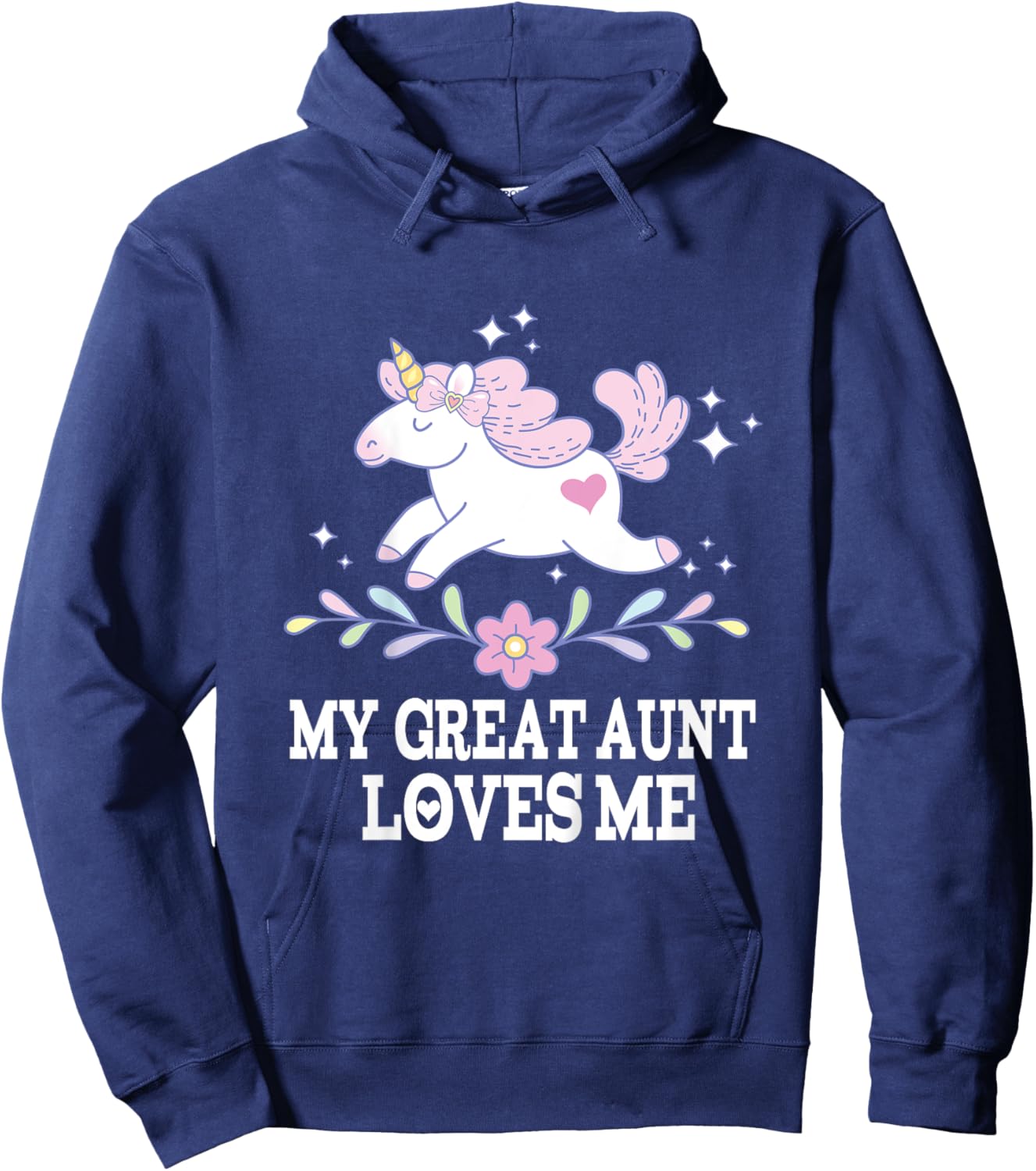 My Great Aunt Loves Me Grand Niece Unicorn Hoodie - Hoodie | Navy