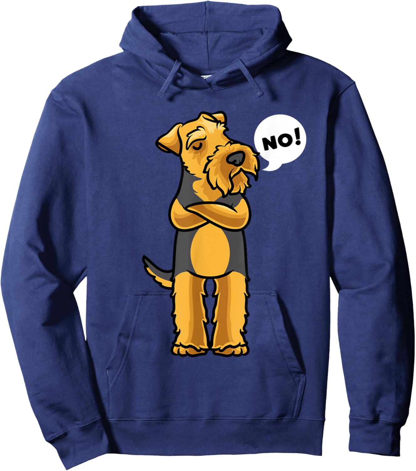 Stubborn Welsh Terrier Dog Women Girls Kids Hoodie - Hoodie | Navy