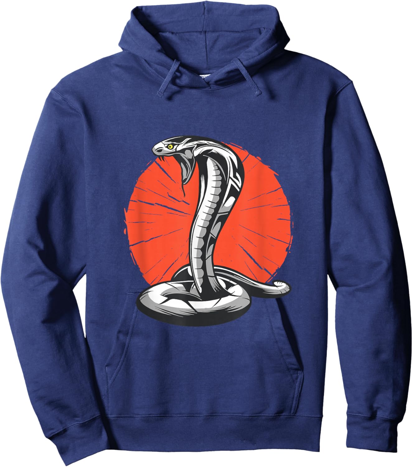 Aggressive Cobra King Snake Cobra Lover Reptiles Animals Hoodie - Hoodie | Navy