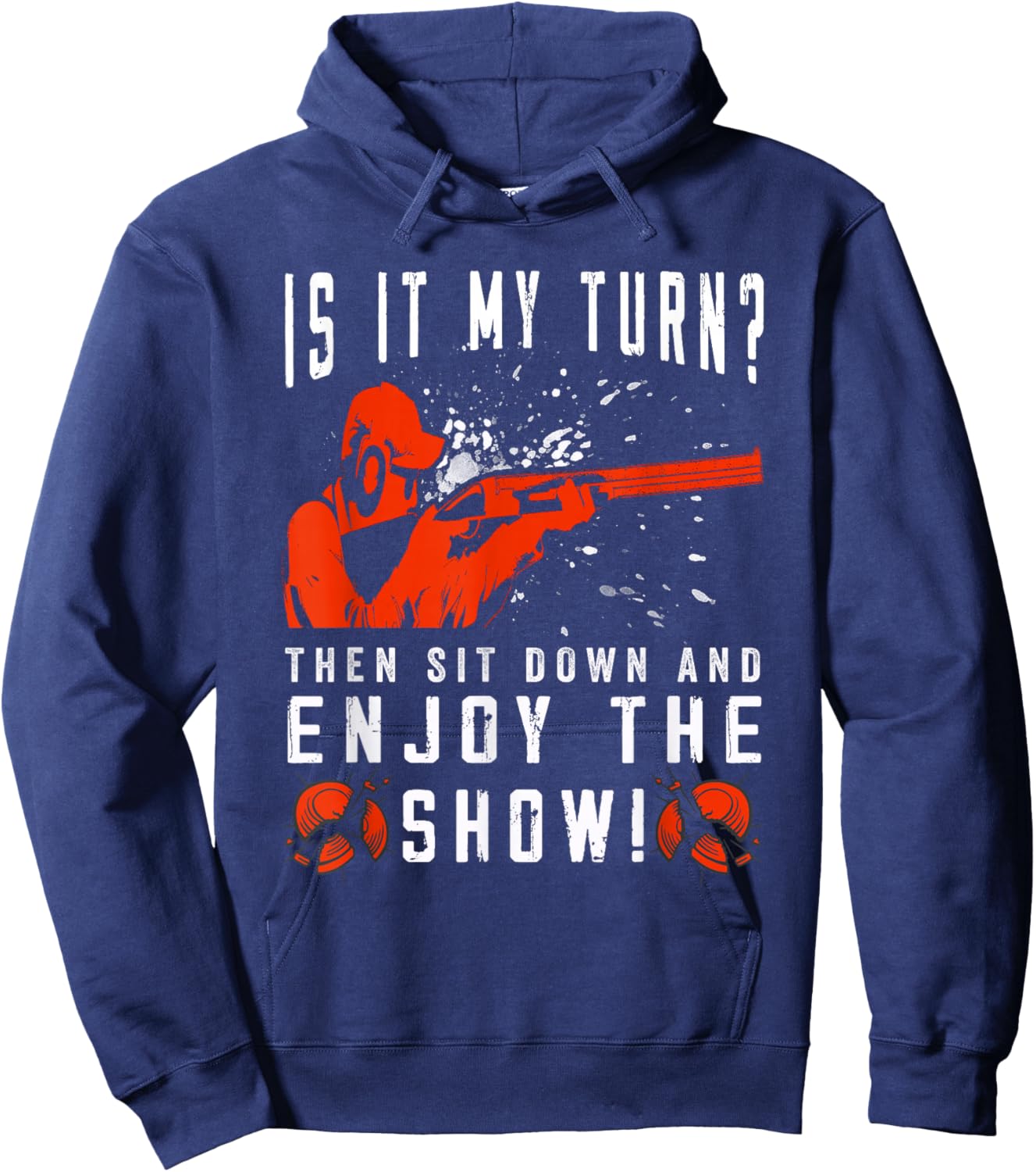 Skeet Shooter Funny Trap Shooting Hoodie - Hoodie | Navy