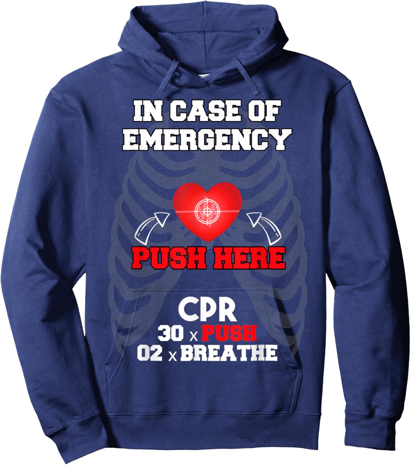 CPR Instructor in Case of Emergency First Aid Nurses Hoodie - Hoodie | Navy
