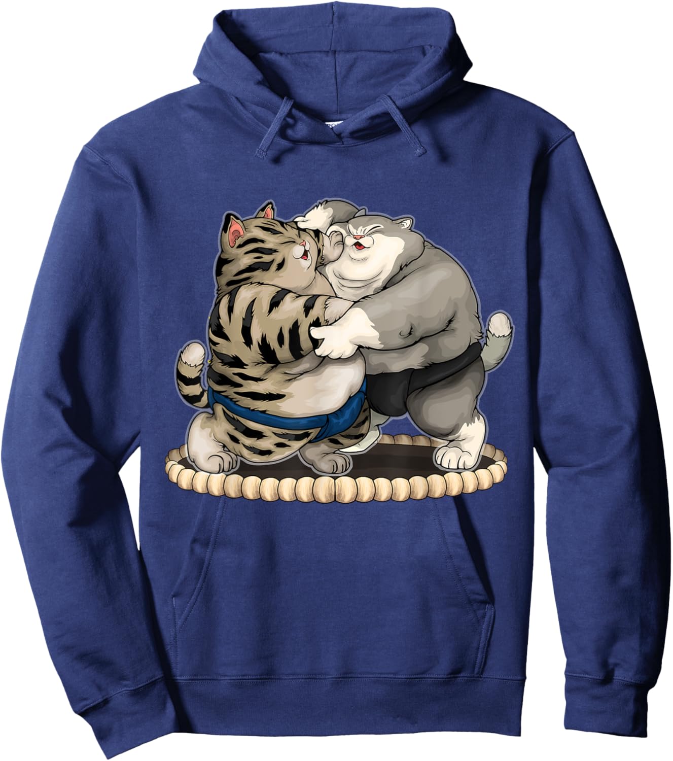 Funny Fat Sumo Wrestler Cats Hoodie - Hoodie | Navy