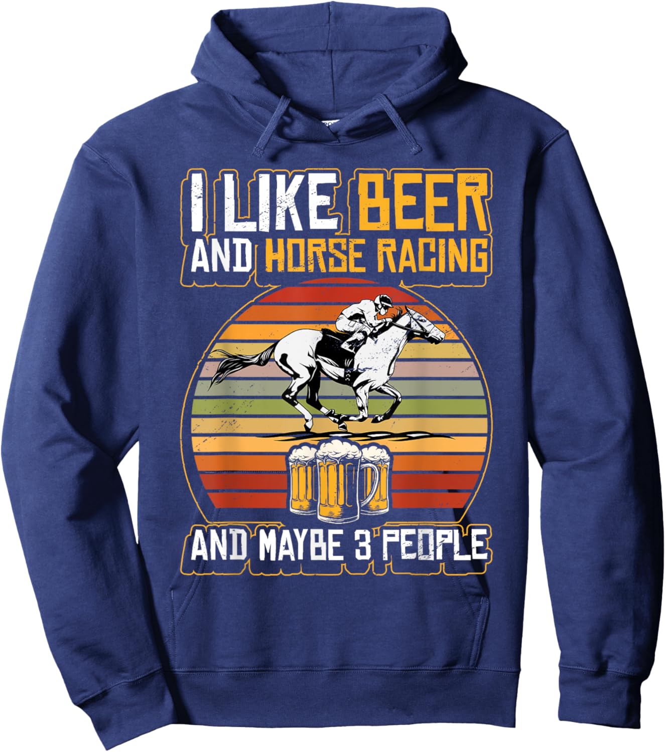 Funny Horse Racing Derby Horse Betting Race Horser Owner Hoodie - Hoodie | Navy