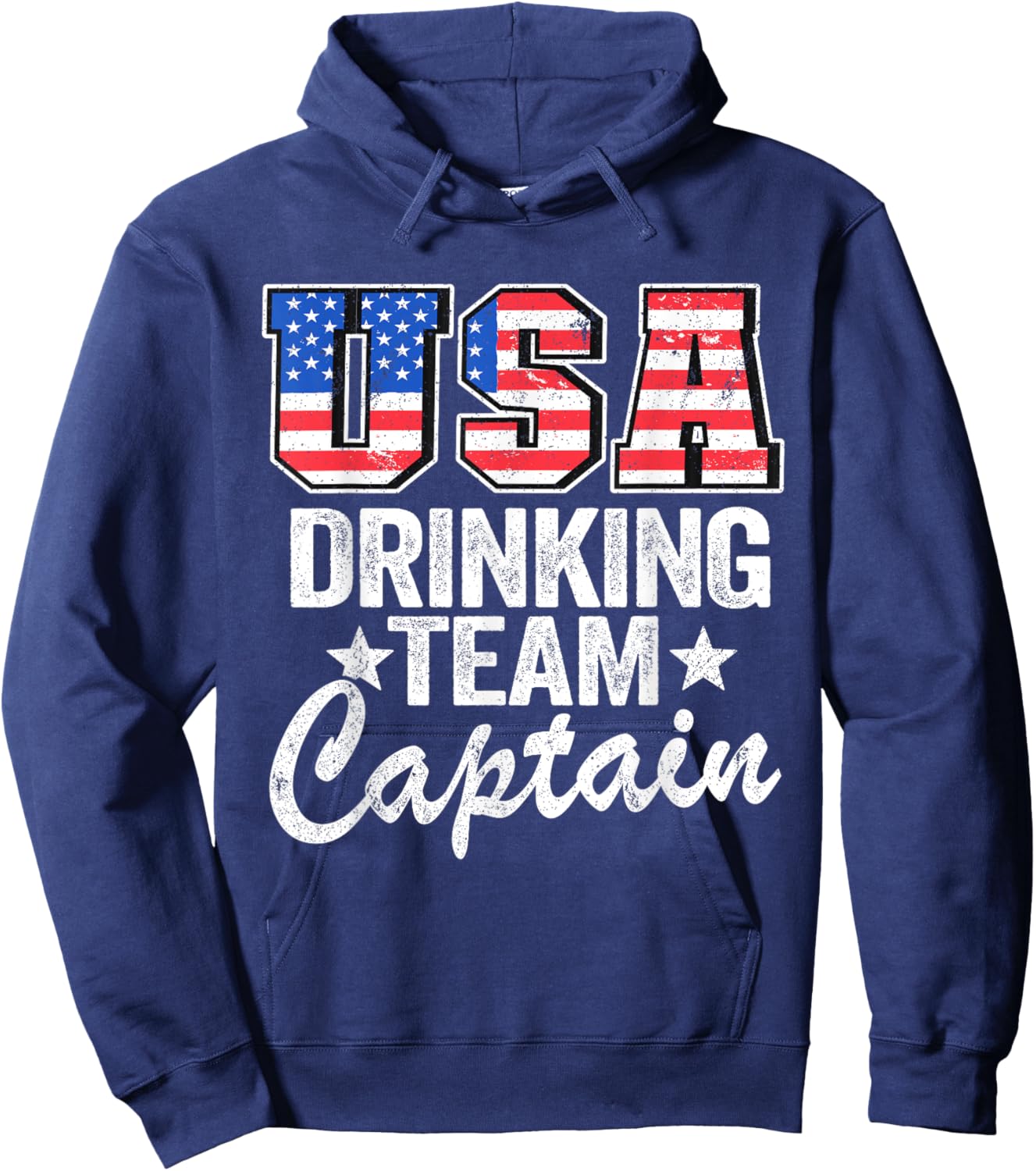 USA Drinking Team Captain American Flag 4th Of July Beer Hoodie - Hoodie | Navy