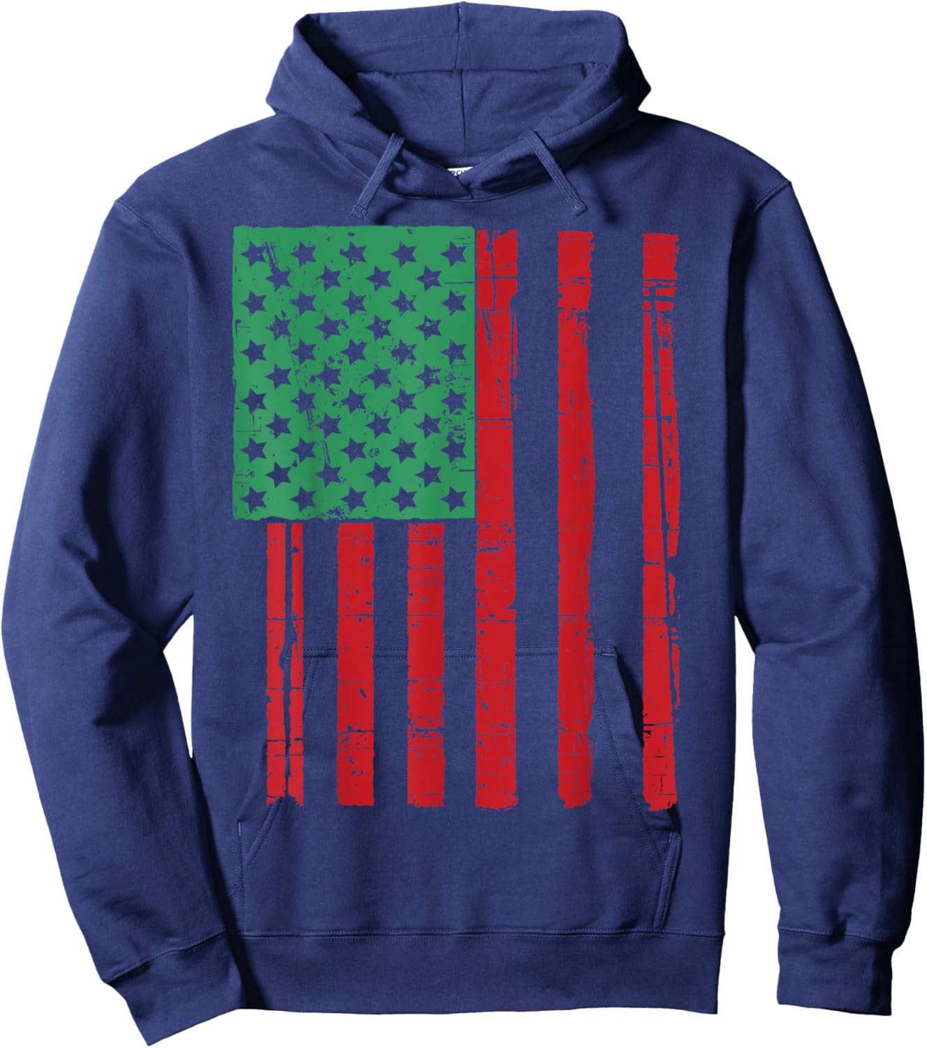 Juneteenth American Flag Women Men Hoodie - Hoodie | Navy