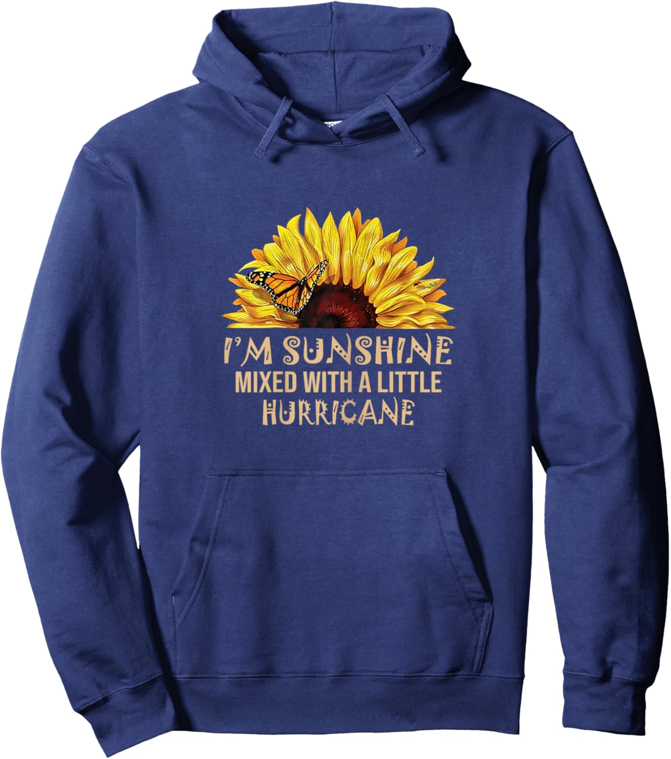I'm Sunshine Mixed with Little Hurricane Hoodie - Hoodie | Navy