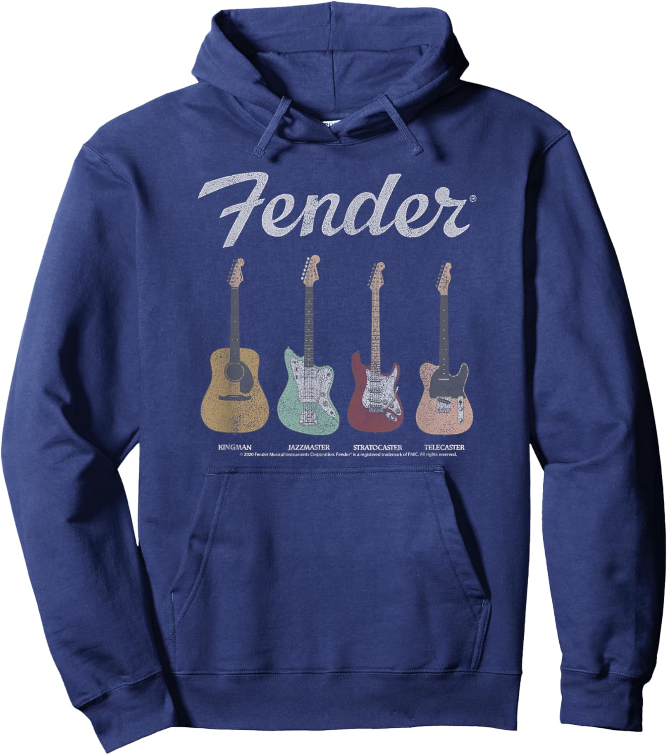 Fender Vintage Guitar Lineup Small Hoodie - Hoodie | Navy