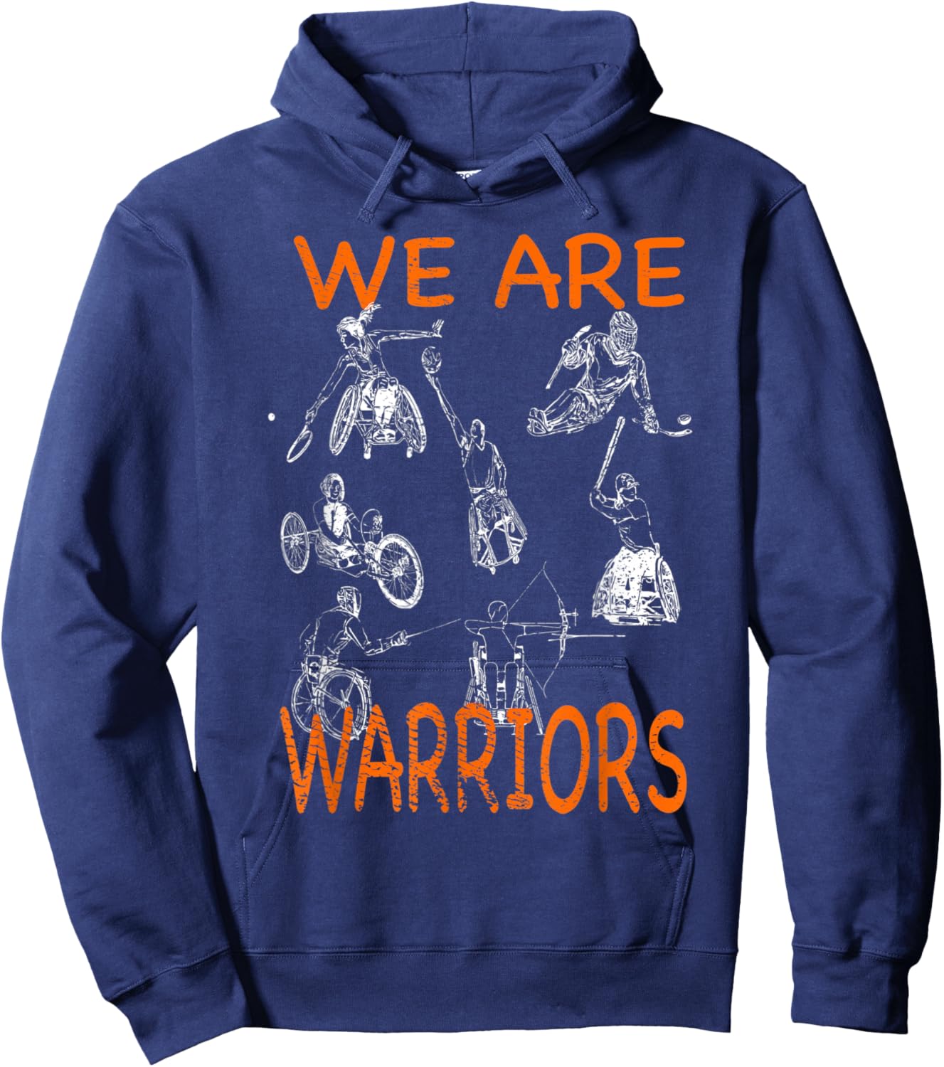 Adaptive Sports Wheelchair basketball tennis hockey fencing Hoodie - Hoodie | Navy