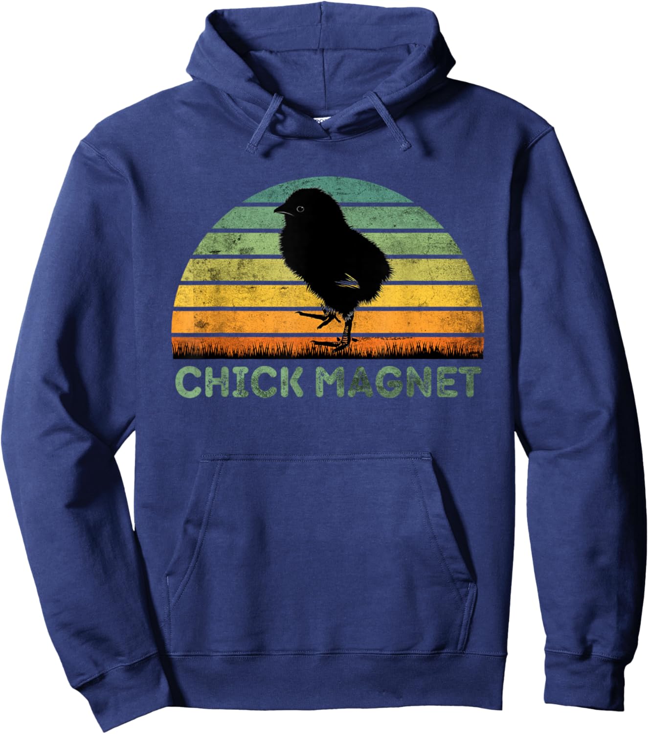 Funny Vintage Retro Style Chick Magnet Hoodie - Hoodie | Navy
