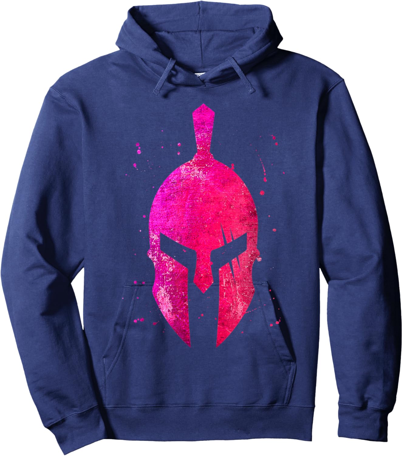 Gladiator Helmet Symbol Pink Spartan Girl Workout Gym Sparta Hoodie - Hoodie | Navy