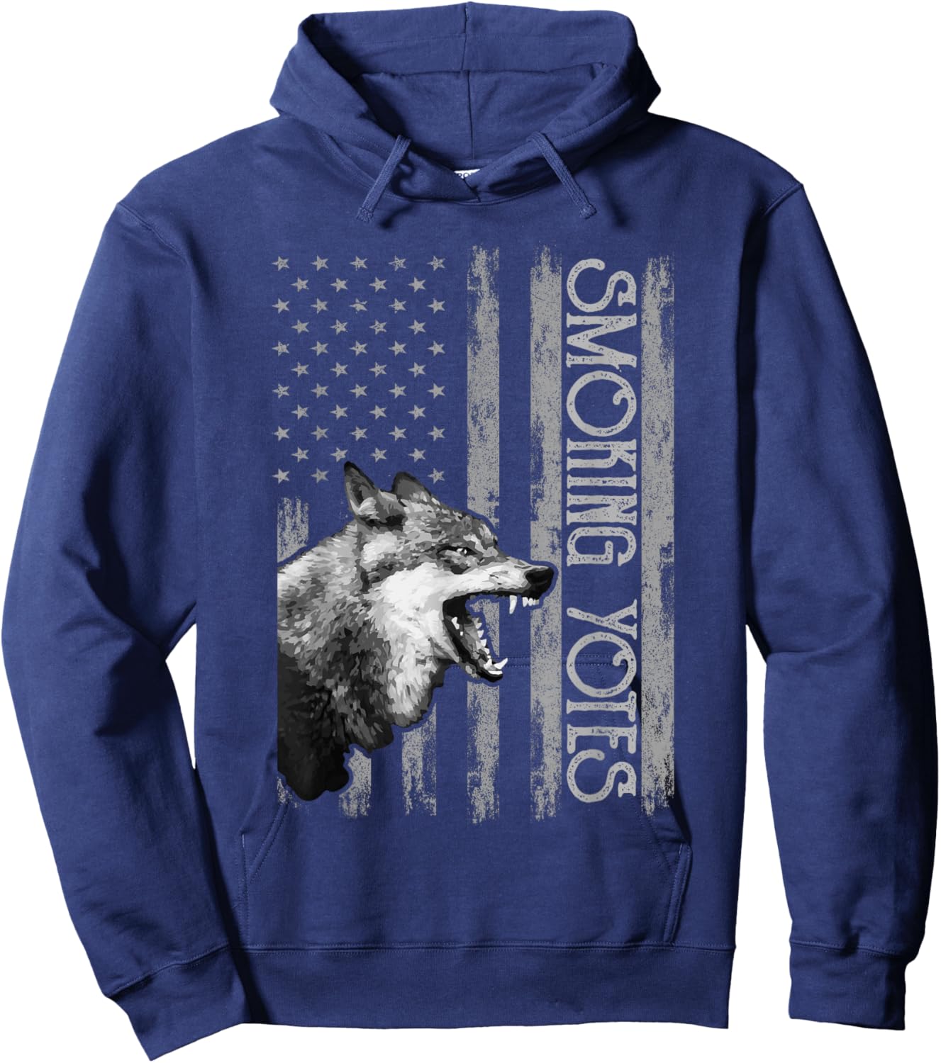 Coyote Hunting USA Apparel, American Flag Hunter US Men Hoodie - Hoodie | Navy